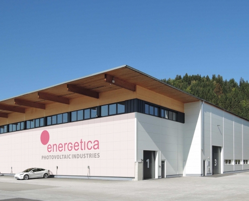 Betriebsgebäude/Company building Energetica Photovoltaik Industries in Liebenfels/Österreich